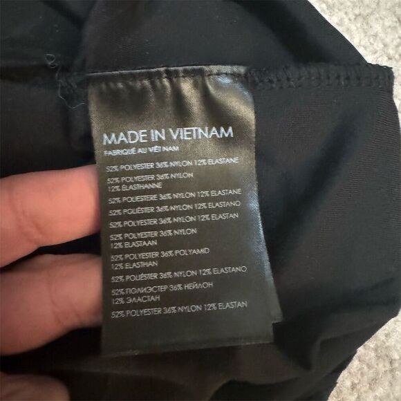 NWOT Club Monaco Women's Black Burnout Velvet Turtleneck Size L Long Sleeve - Picture 4 of 5